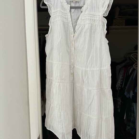 Never been worn adorable Loft white dress! Size XL - Picture 2 of 5